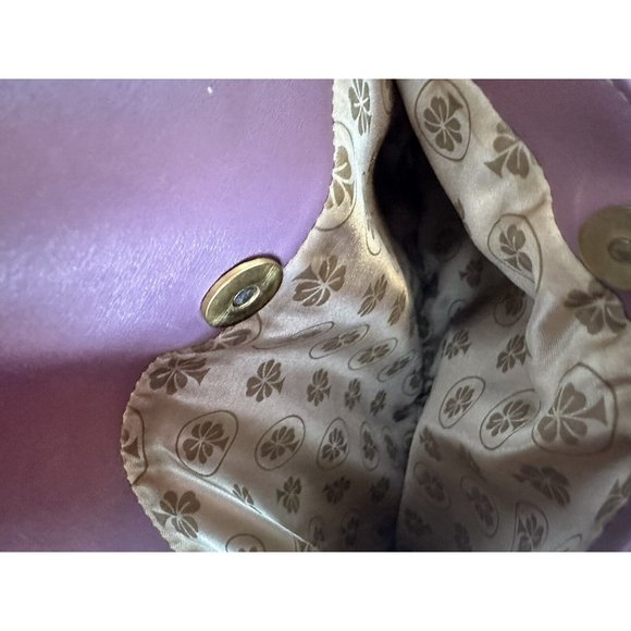 4 Leaf Clover Genuine Leather Shoulder Bag Lilac Purple Crossbody Organizer Zip - Picture 8 of 8